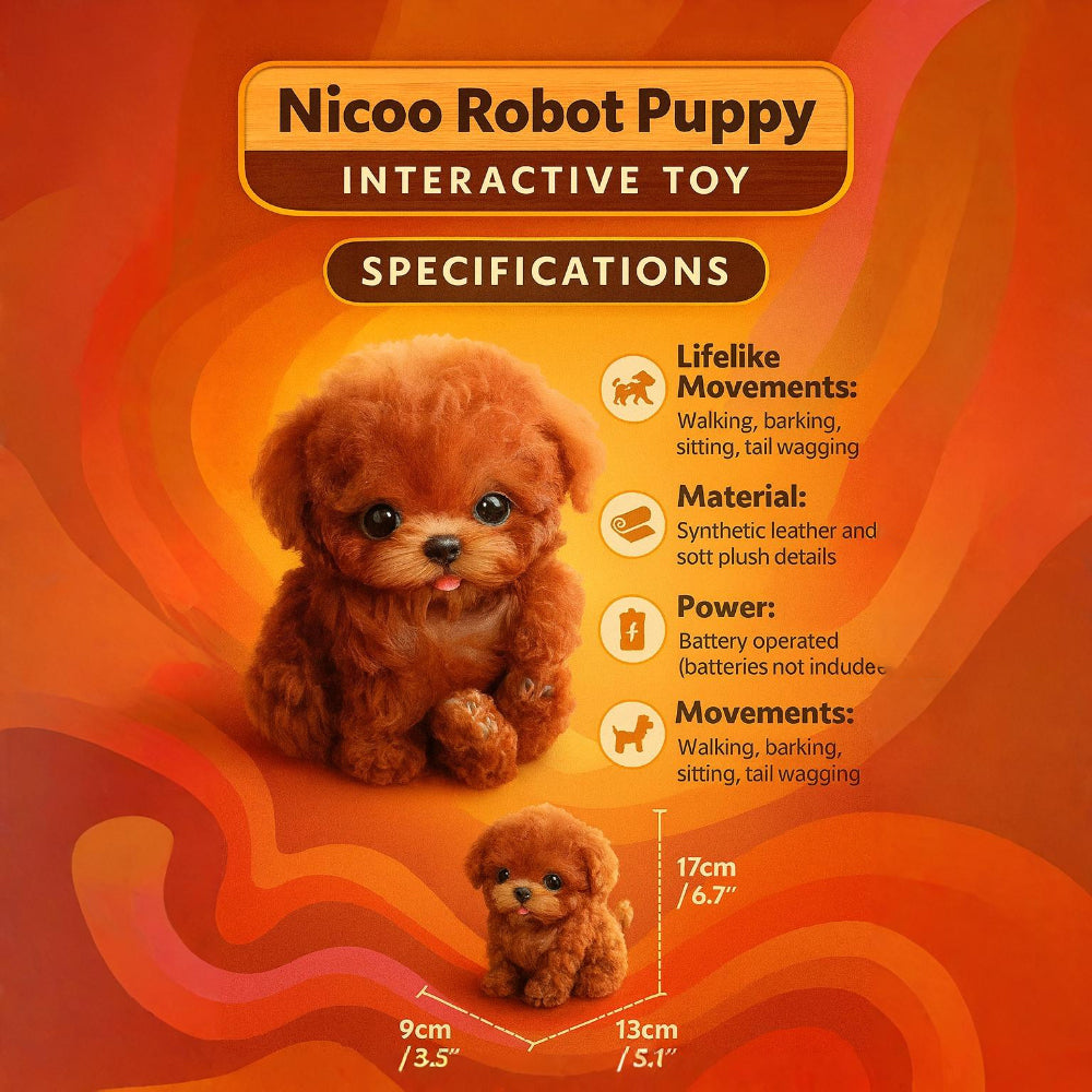 Robot Hond Speelgoed Interactief | Loopt Blaft Kwispelt | 3+ Jaar