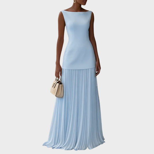 Elżbieta - Sukienka maxi plisowana elegancka