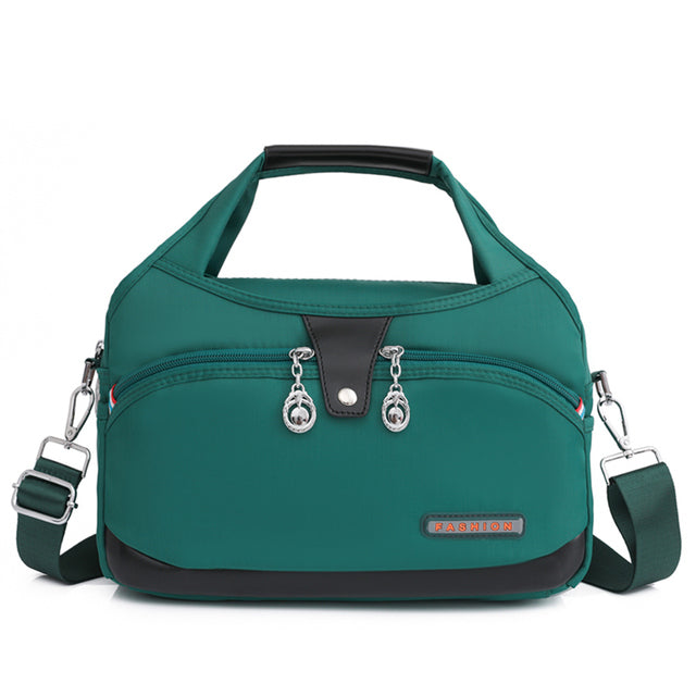bags : Anti-Diefstal Handtas Dames Paars - Verborgen Vakken Veilig - Nylon in Groen van Pantino