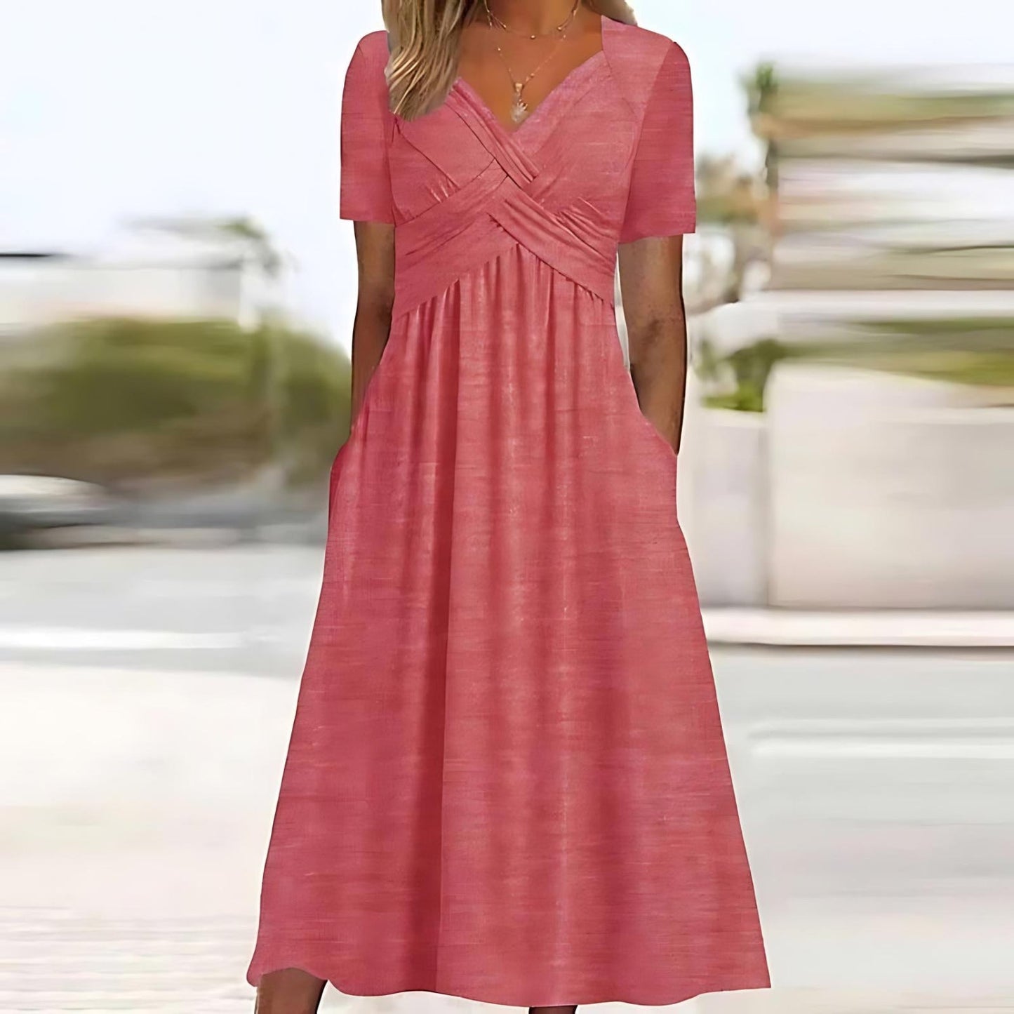 Midi Dress with Tummy Coverage