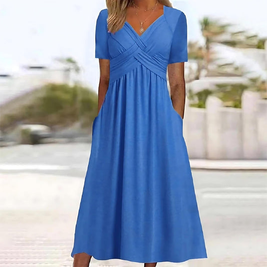 Jamaica - Elegant midi dress with belly cover