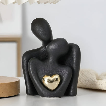 Nordisk Minimalistisk Par Figur - Abstrakt Ornament för Heminredning