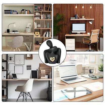 Nordisk Minimalistisk Par Figur - Abstrakt Ornament för Heminredning