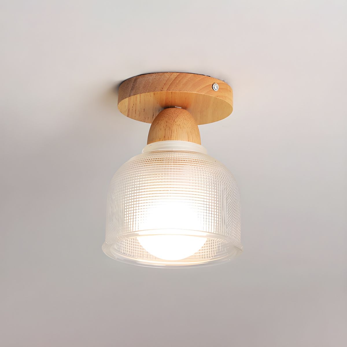 Nordic Cylinder Glass Semi Flush Ceiling Light | Glasvia