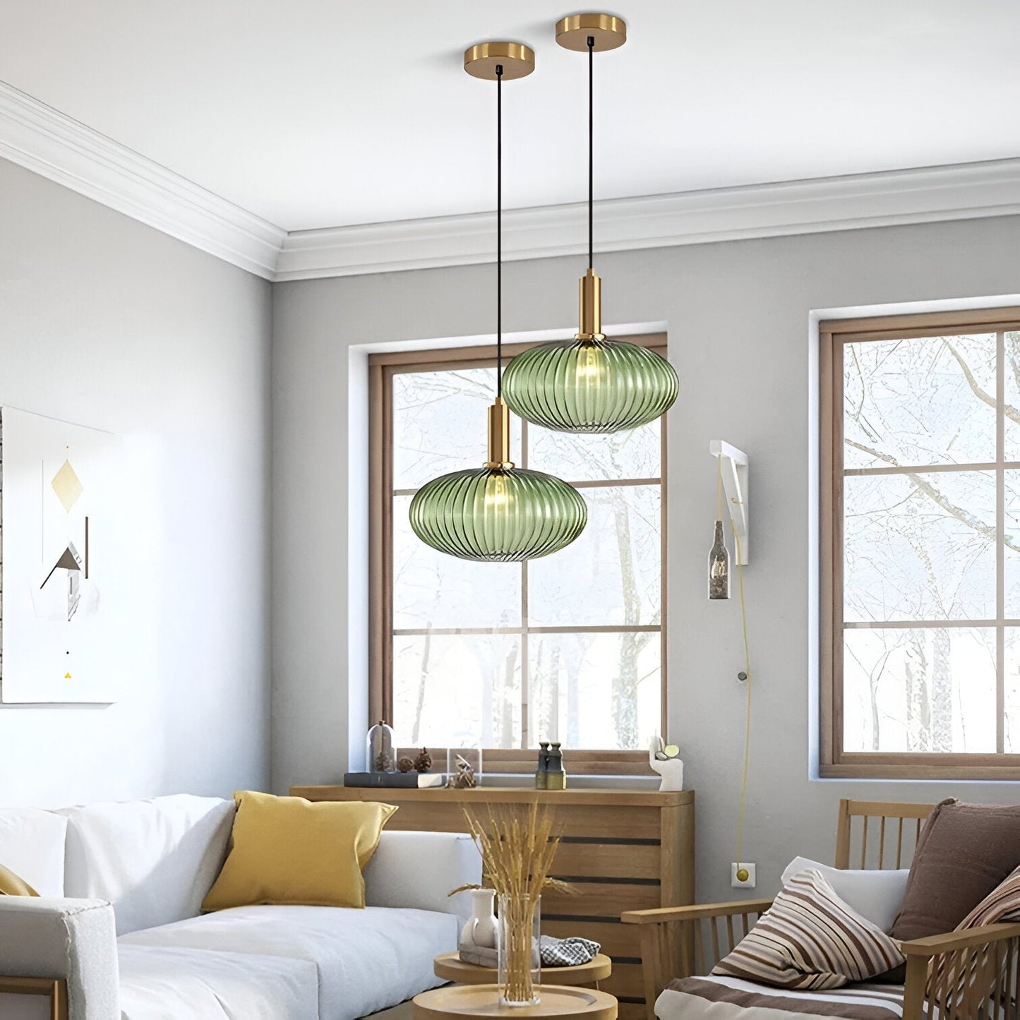 Nordic Retro Glass Pendant Light for Modern Interiors | Luvetis