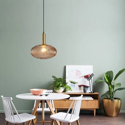 Nordic Retro Glass Pendant Light for Modern Interiors | Luvetis