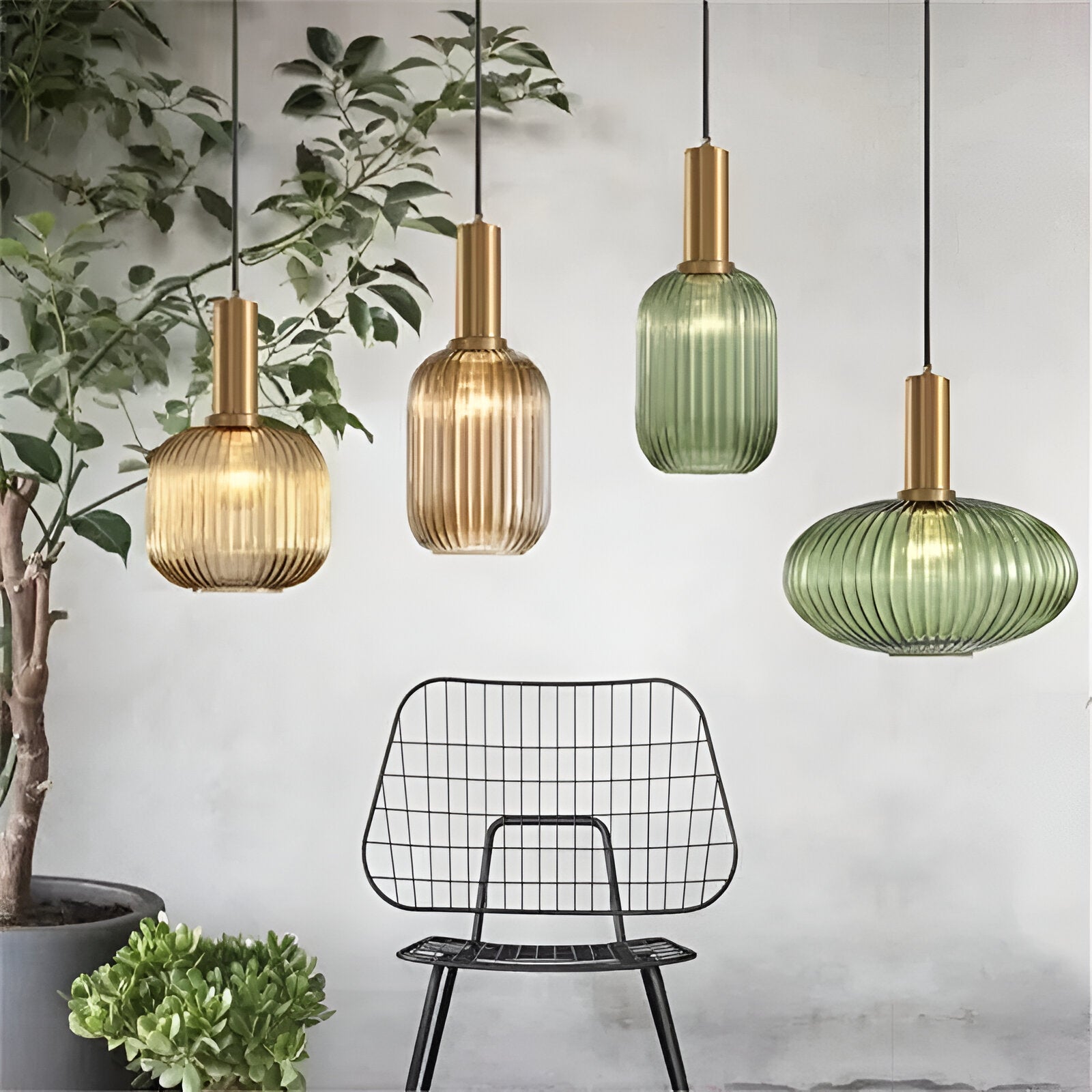 Nordic Retro Glass Pendant Light for Modern Interiors | Luvetis