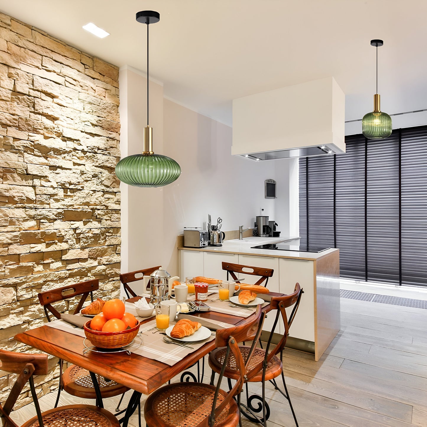 Nordic Retro Glass Pendant Light for Modern Interiors | Luvetis