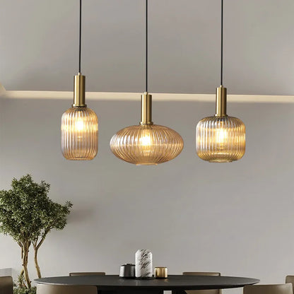 Nordic Retro Glass Pendant Light for Modern Interiors | Luvetis