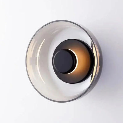 Luxora Nordic LED Glass Wall Sconce, Modern Minimalist Light for Bedroom