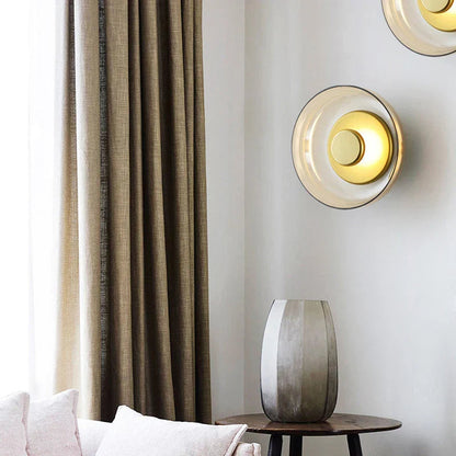 Luxora Nordic LED Glass Wall Sconce, Modern Minimalist Light for Bedroom