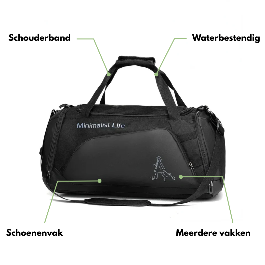 Waterbestendige Sport Tas – Meerdere Compartimenten - Schoenenvak