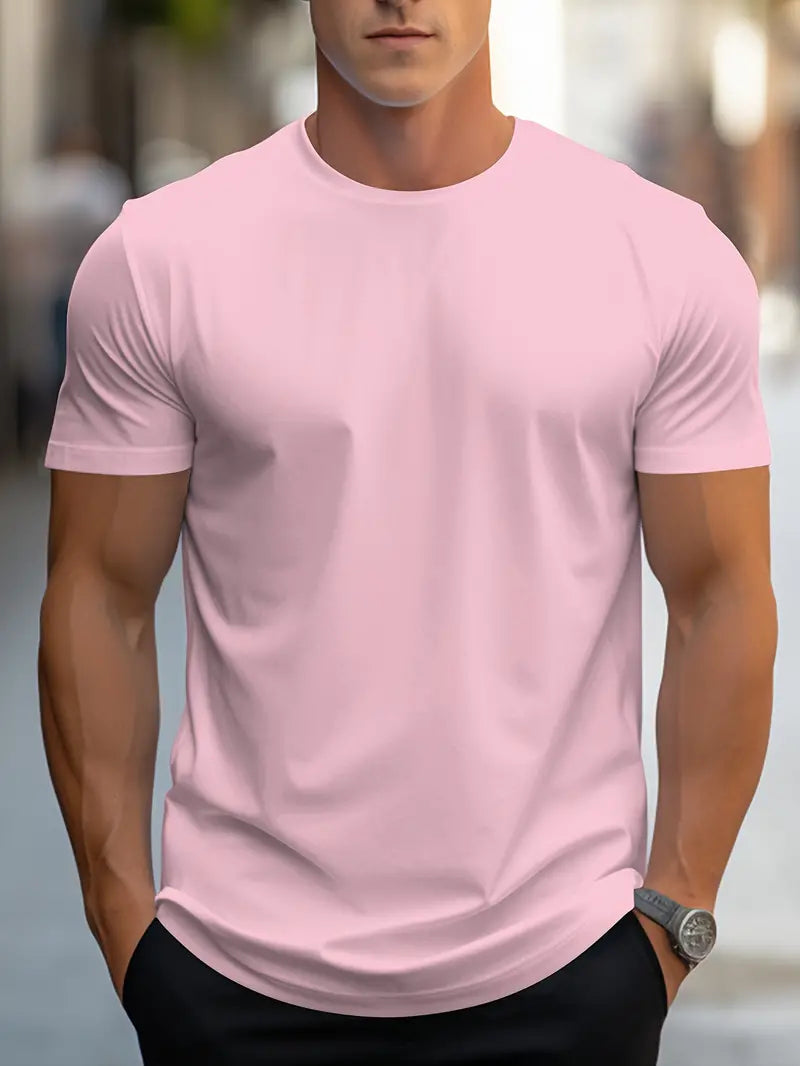 Men's short-sleeve t-shirt in white, featuring a classic crew neckline and a relaxed fit. 13