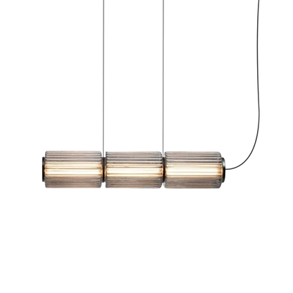 Nowoczesna Lampa Wisząca Cylinder do Salonu i Jadalni - Elegancka Lampa nad Stół ze Szkła i Żelaza 5
