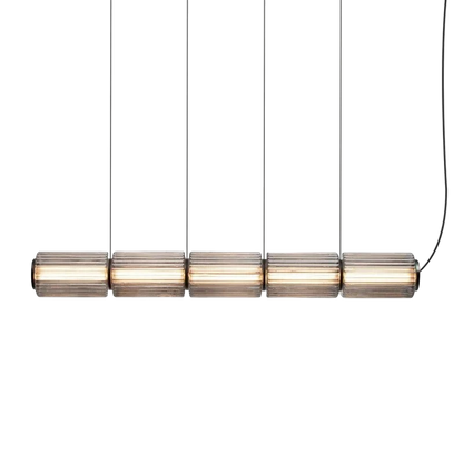 Nowoczesna Lampa Wisząca Cylinder do Salonu i Jadalni - Elegancka Lampa nad Stół ze Szkła i Żelaza 7