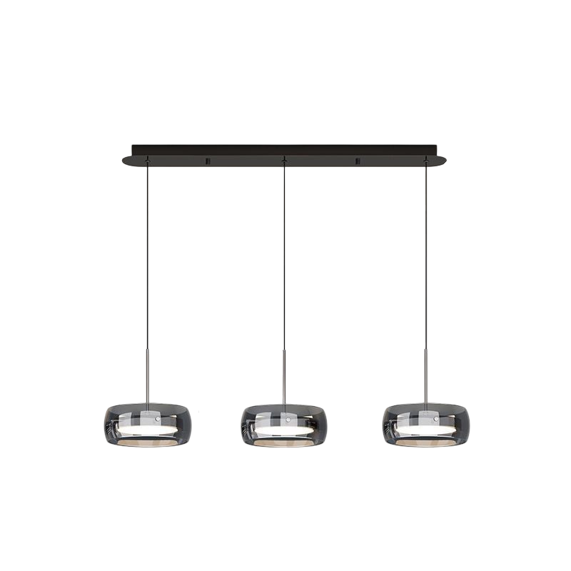 Nowoczesna Lampa Wisząca Jara z Żelaza i Szkła – Regulowana Wysokość, Idealna Lampa do Salonu i Jadalni, 3 lub 4 Lampy LED 0