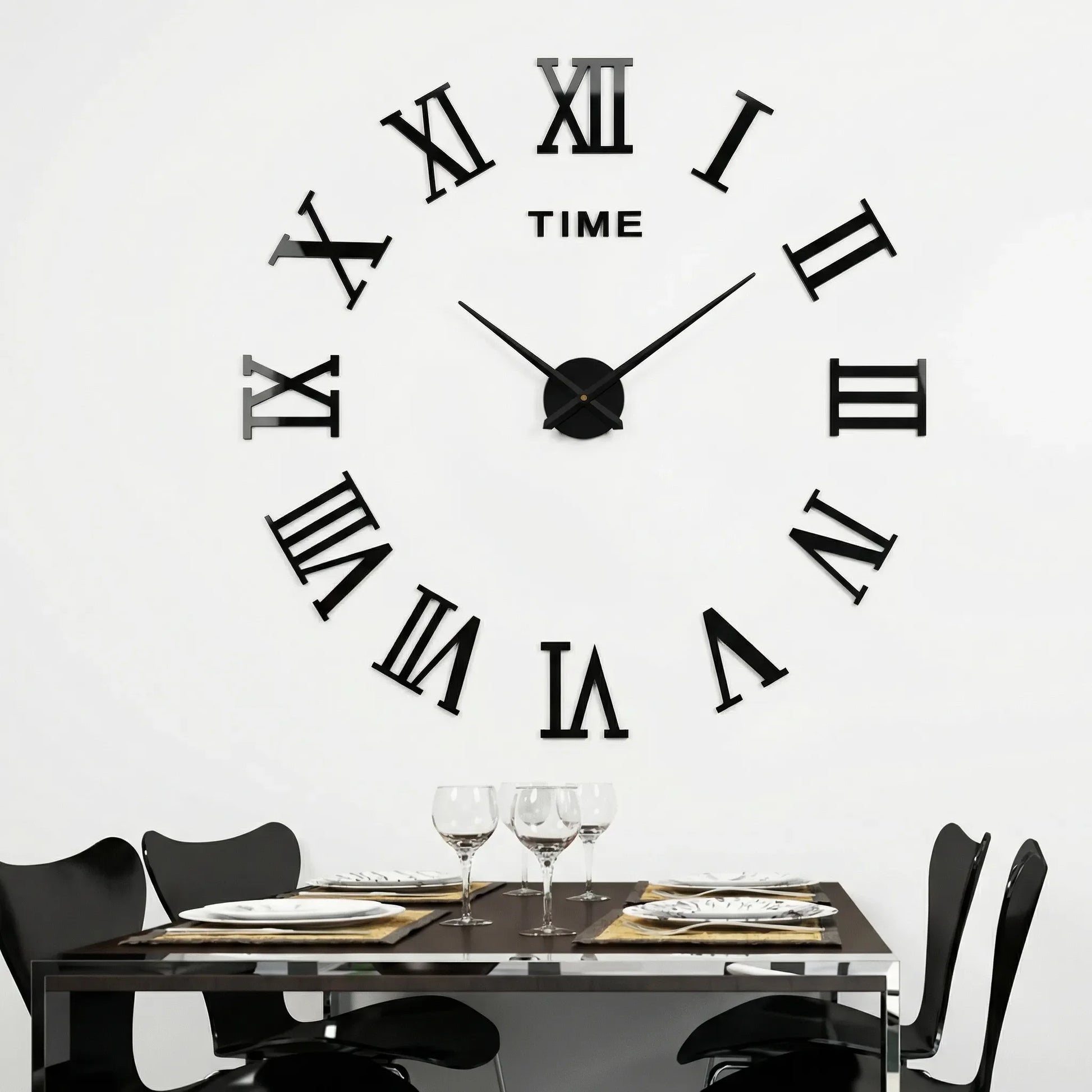 Numerovex - Large Round Roman Numeral Wall Clock- Modern Wall Decoration