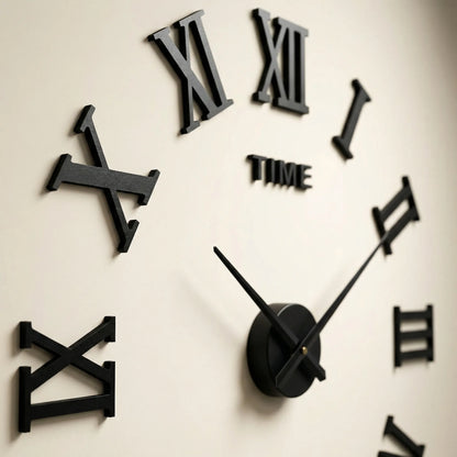 Numerovex - Large Round Roman Numeral Wall Clock- Modern Wall Decoration