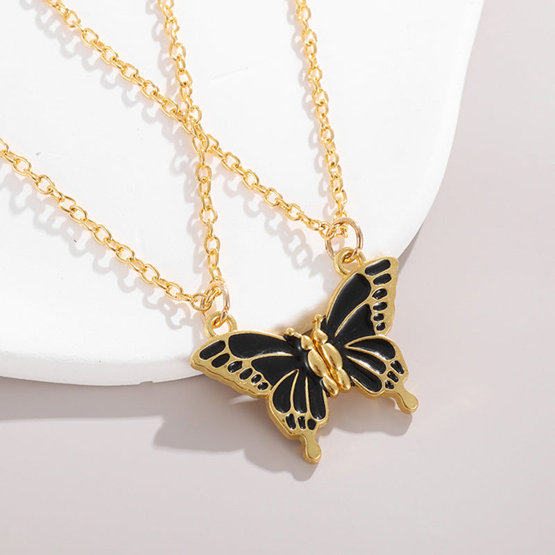Friend Butterfly Best Friendship Magnetic Sweater Necklaces