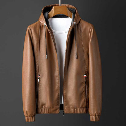 Parker Hooded Leather Jacket