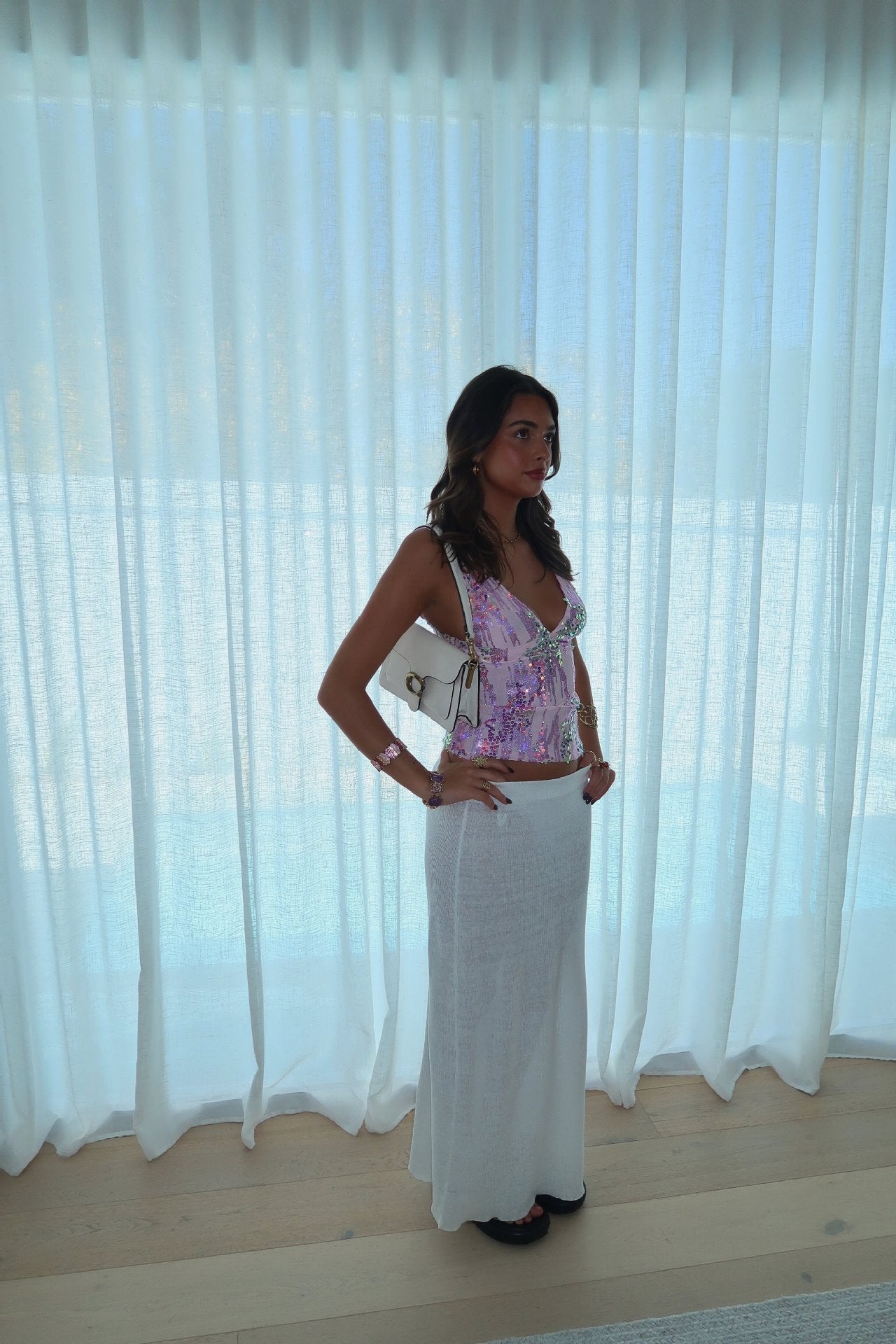 Women Spring Sequin Party Top