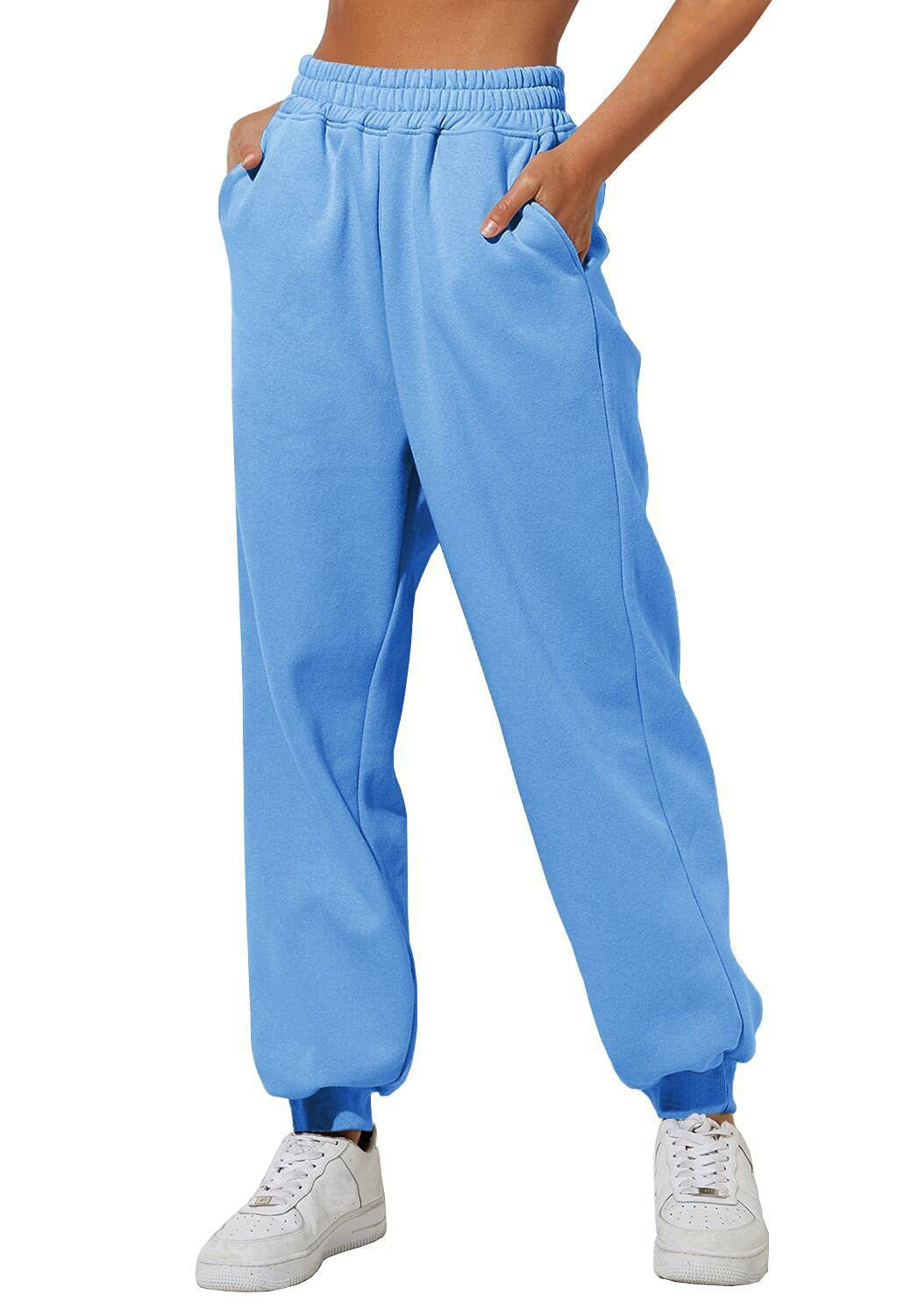 Joggingbukser i bomuldsmix med elastisk talje til sommer