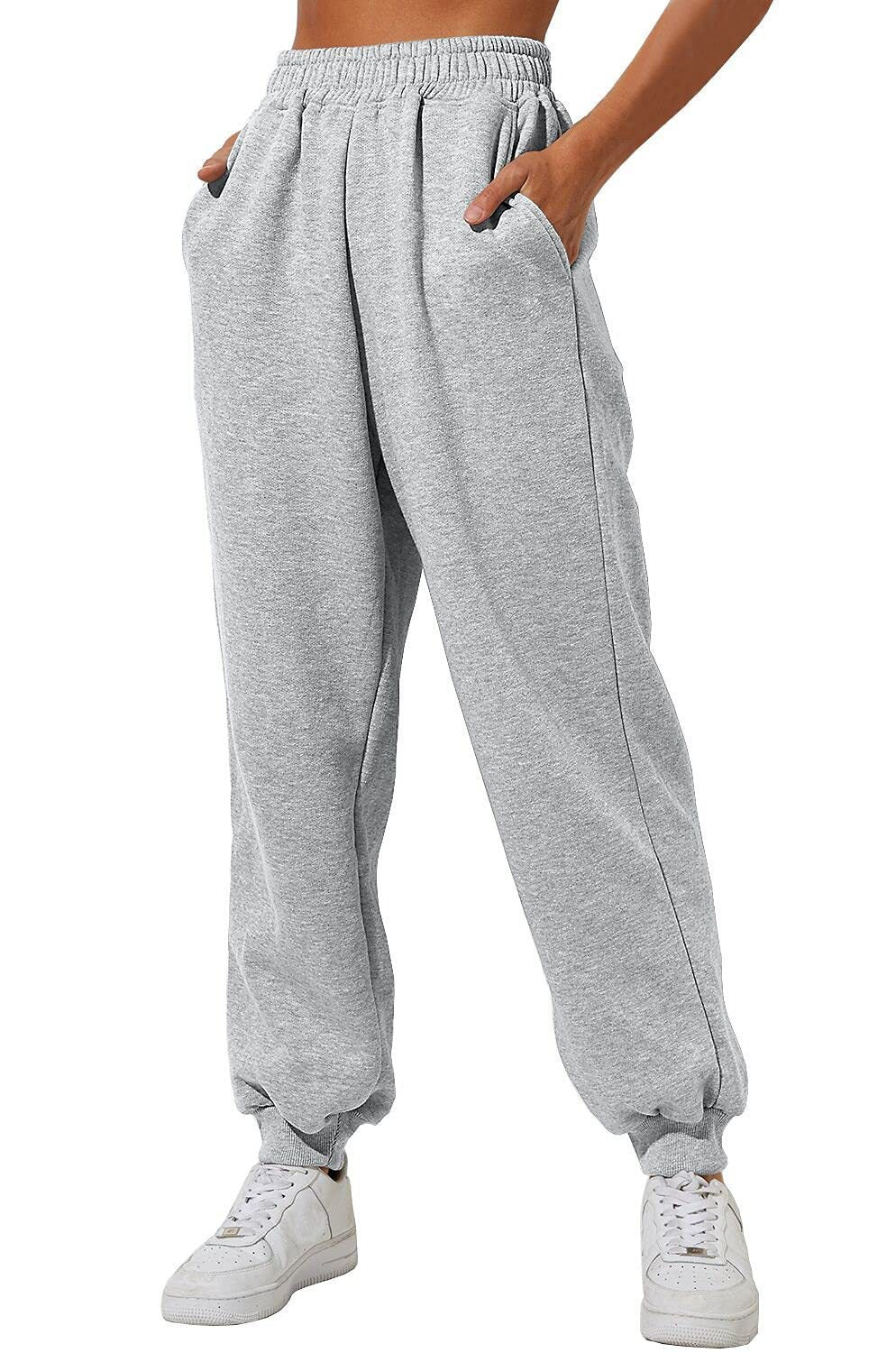 Joggingbukser i bomuldsmix med elastisk talje til sommer