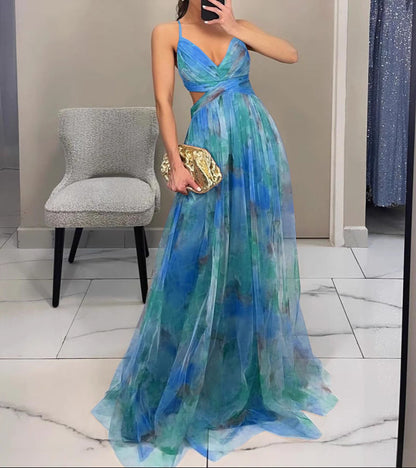 Floriana™ | Floral Elegance Maxi Dress