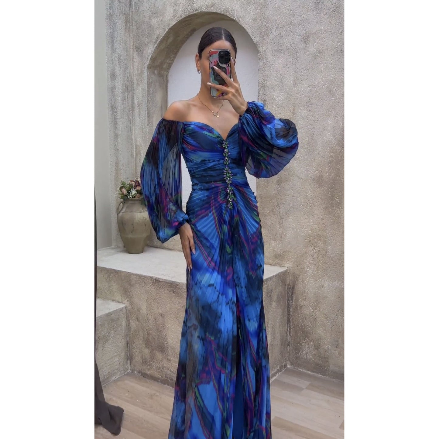 Savanna - Pleated Gown