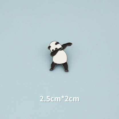 Panda Flower Brooch Cute Gift Badge Cartoon Brooches