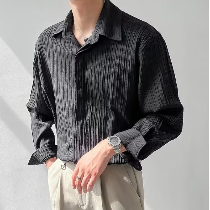 Tom Hollinger | Langarmshirt aus crinkle Stoff