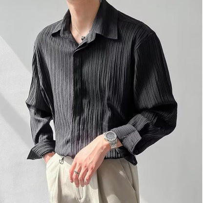 Tom Hollinger | Langarmshirt aus crinkle Stoff