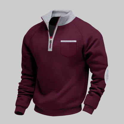Herre fleecegenser – komfortabel half-zip