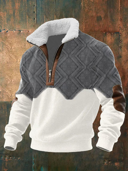 Zip-Up-Pullover mit kuscheligem Fleece-Futter Damen