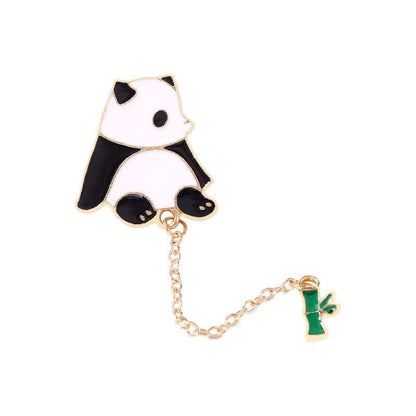 Panda Flower Brooch Cute Gift Badge Cartoon Brooches