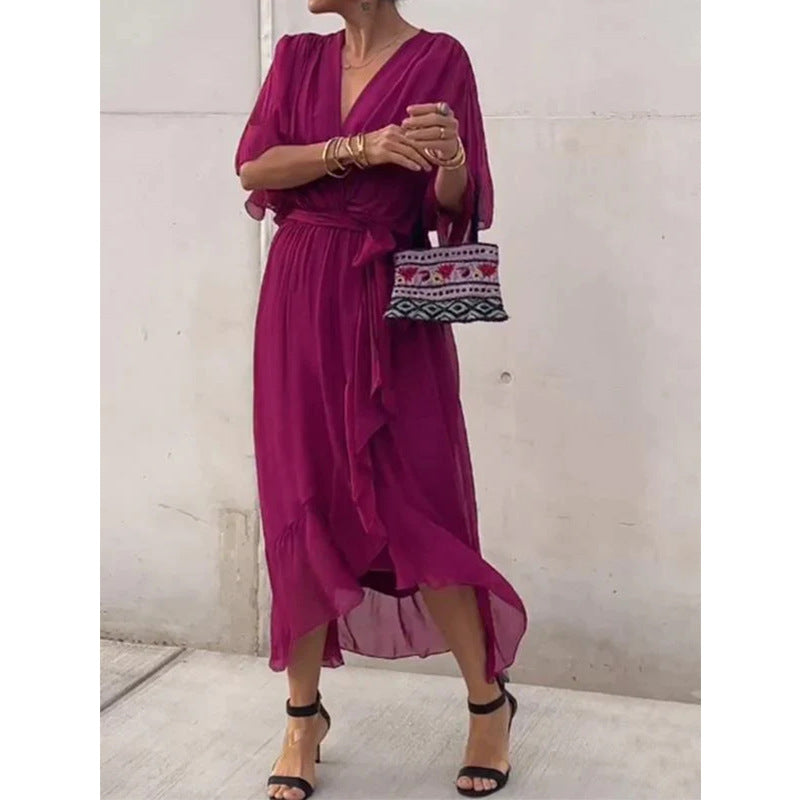 Aurora - Chiffon Wrap Maxi Dress