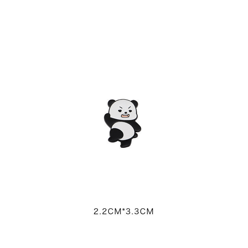 Panda Flower Brooch Cute Gift Badge Cartoon Brooches