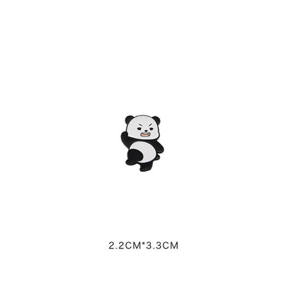 Panda Flower Brooch Cute Gift Badge Cartoon Brooches