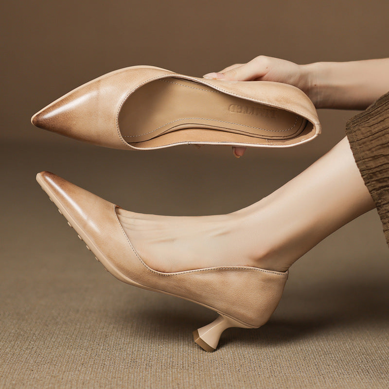 Sofía™ | Tacones de piel elegantes