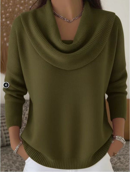 Soft-Knit Collar Sweater — Relaxed Silhouette