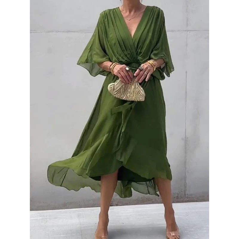 Aurora - Chiffon Wrap Maxi Dress