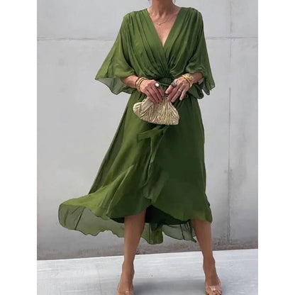Aurora - Chiffon Wrap Maxi Dress