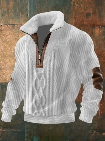 Zip-Up-Pullover mit kuscheligem Fleece-Futter Damen