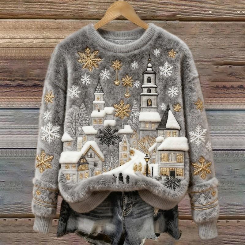 Campbell™ | Winter Village Fluffy Christmas Sweater