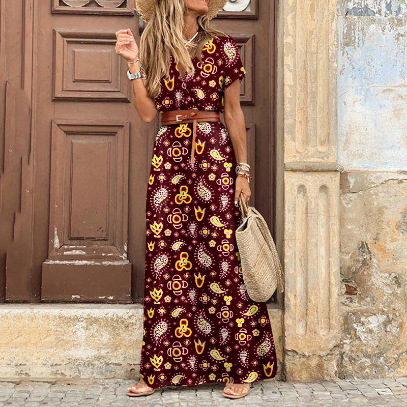 Elegant Bohemian Maxi-Kjole