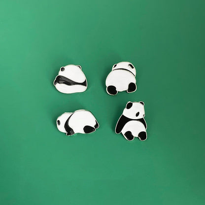 Panda Flower Brooch Cute Gift Badge Cartoon Brooches
