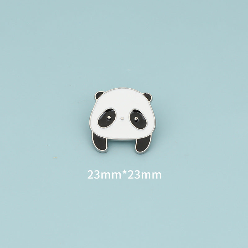 Panda Flower Brooch Cute Gift Badge Cartoon Brooches
