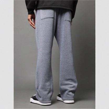 Men’s Flared Sweatpants Comfort Fit Soft Cotton Fleece Relaxed Stylish Casual Loungewear Trousers
