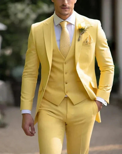 Herren dreiteiliger Hochzeit-Gast-Anzug | Klassisch