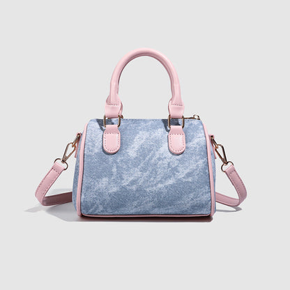2026 New Soft Pink Morning Light Pillow Bag Women's Denim Fashion Single Shoulder Crossbody Bag Handbag Stylish Women's Bag Trendy